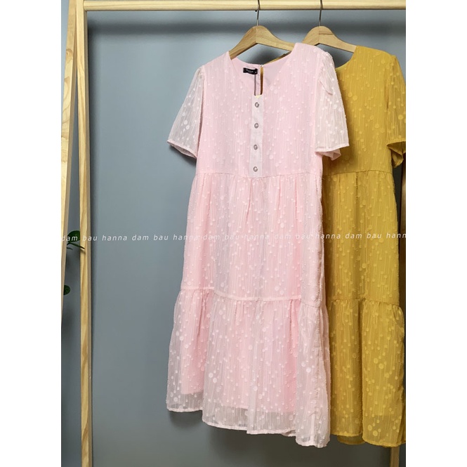 [HANNA] Đầm bầu dự tiệc sang chảnh cho mẹ trẻ có size 40-80kg mẫu xinh vải cao cấp thoáng mát không nhăn đầm dài qua gối