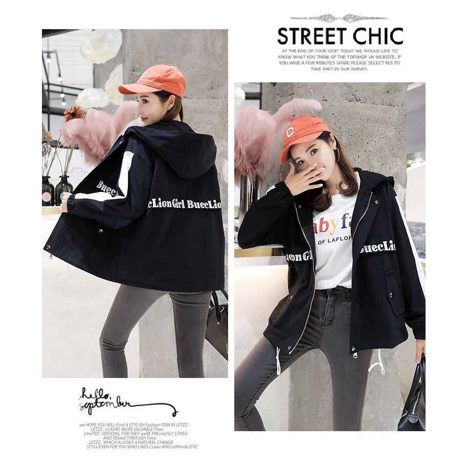 [S04] Áo khoác dù nữ 2 lớp in chữ LionGirl xinh xinh - M043 | BigBuy360 - bigbuy360.vn