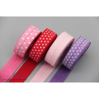 *(Set 2m) Thun nhũ chấm bi làm băng đô và phụ kiện trang trí may mặc, handmade, diy