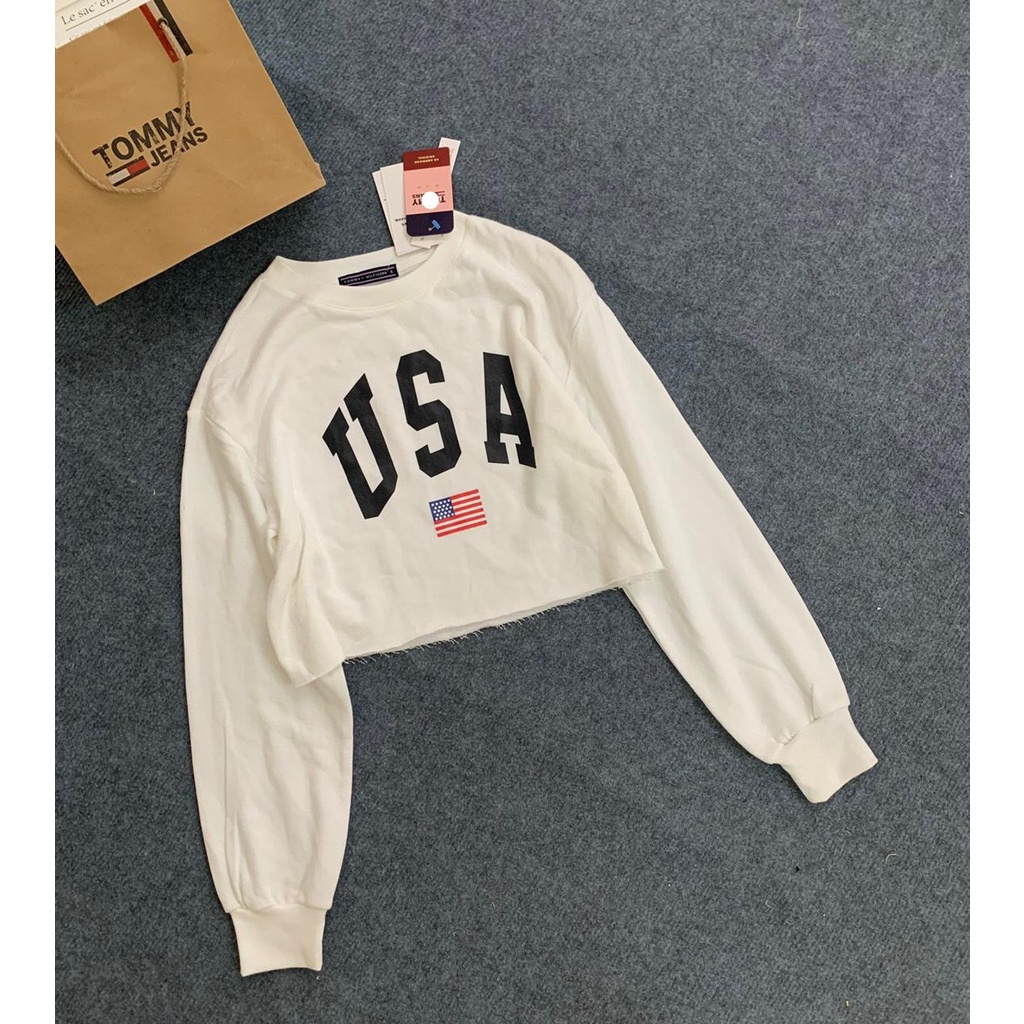 Áo Croptop Dài Tay T.o.m.m.y