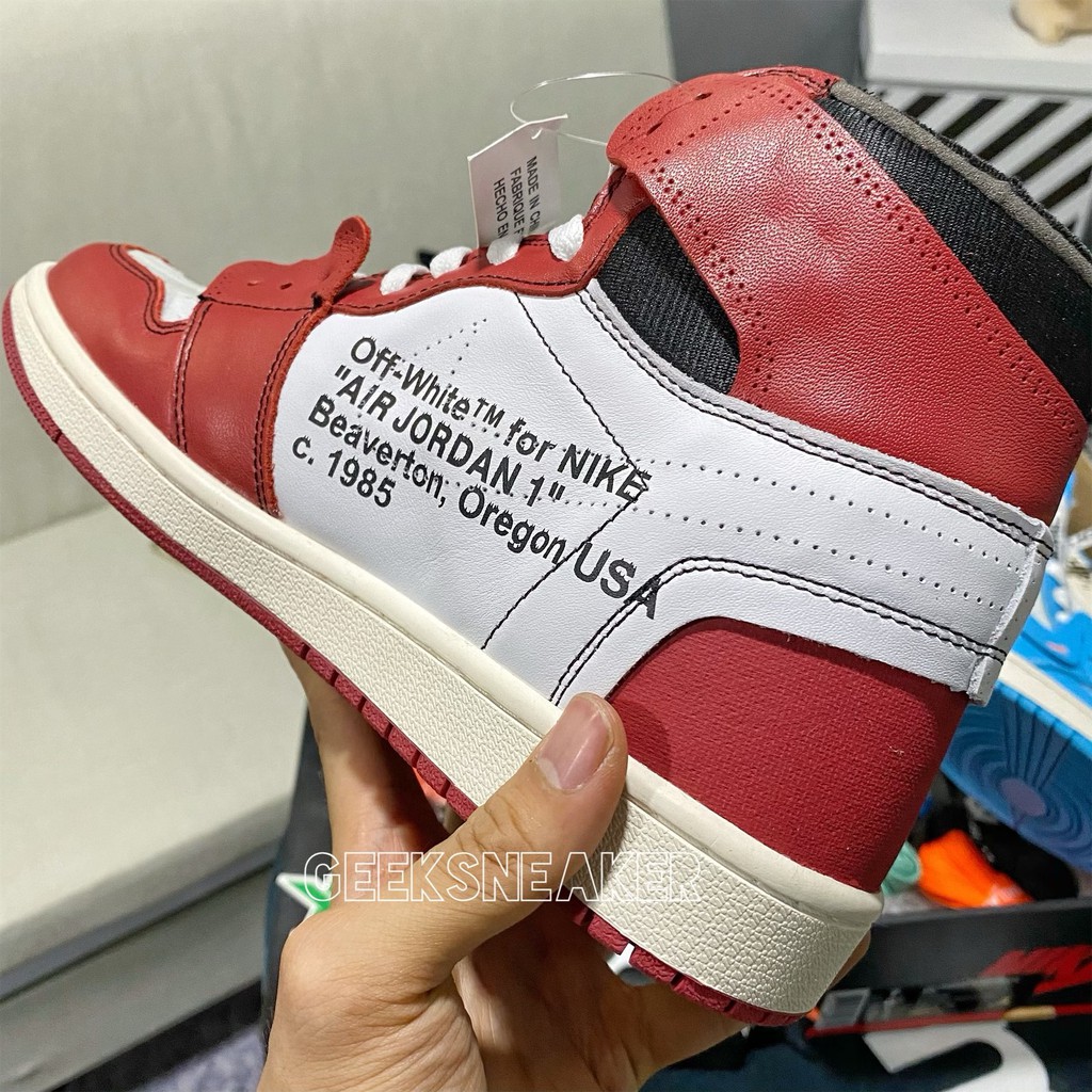 [GeekSneaker] Giày Jordan 1 High Chicago x OFF WHITE - HỖ TRỢ ĐỔI TRẢ TRONG 15 NGÀY !