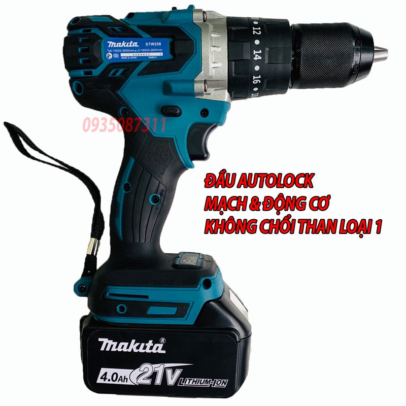 Máy Khoan Pin MAKlTA 21V Không Chổi Than, Đầu 13 ly autolock, LOẠI 1