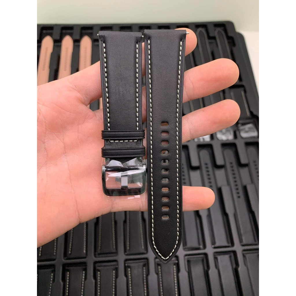 Dây da đồng hồ samsung Watch 3 45mm/Size 22mm dây chính hãng