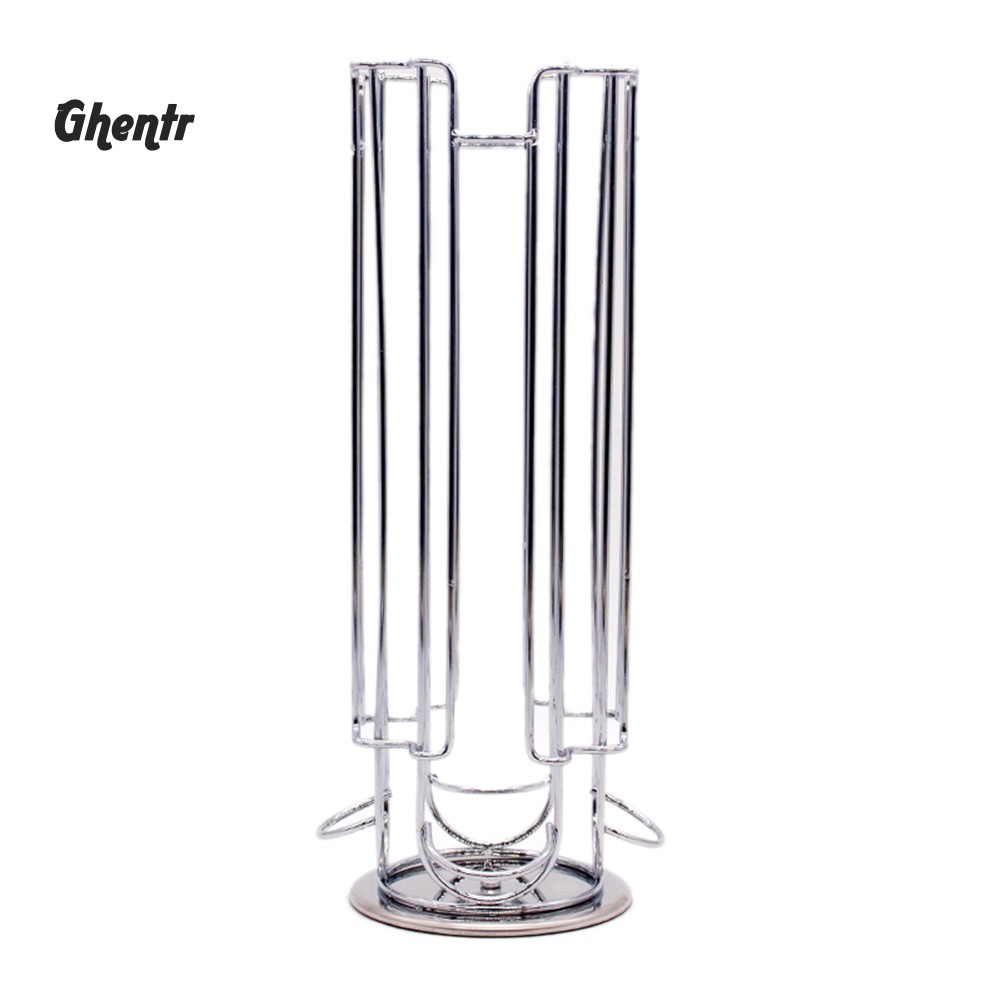 ♈Gh Stainless Steel Coffee Capsule Pod Storage Rack Holder Display Rotating Stand