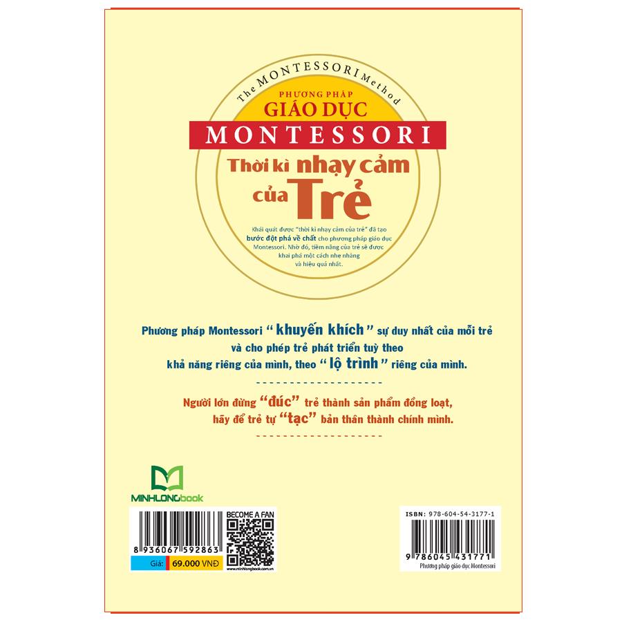 Sách: Phương Pháp Giáo Dục Montessori - Thời Kỳ Nhạy Cảm Của Trẻ - TSMB