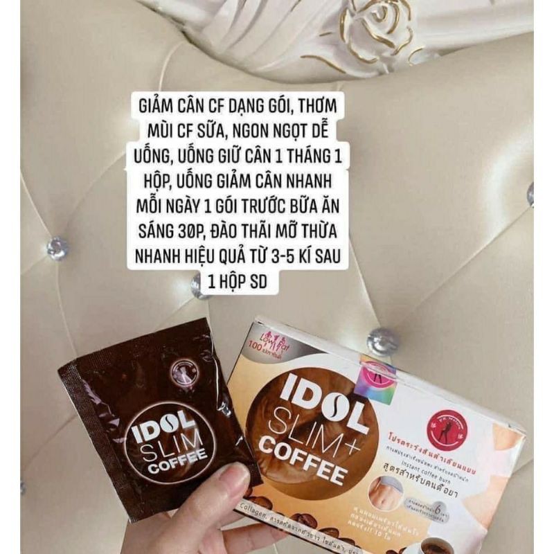 Cà Phê Giảm Cân Idol Slim Coffeee Thái lan, Giảm Mạnh, Giảm 3-5kg tùy theo cơ địa ( hộp 10 gói )