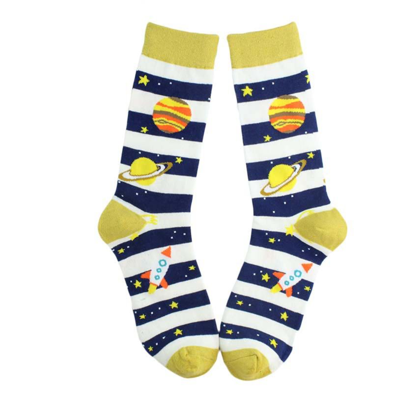 Vớ Cotton Cổ Cao In Hình Phi Hành Gia / Tàu Vũ Trụ Màu Sắc Tương Phản Phong Cách Harajuku Cho Nam | BigBuy360 - bigbuy360.vn