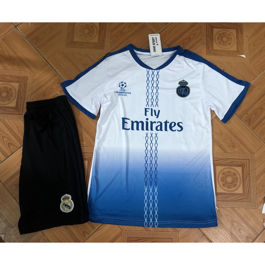 Áo Đá Bóng CLB Real Madrid Cao Cấp 2020 Thun Lạnh (in tên miễn phí)