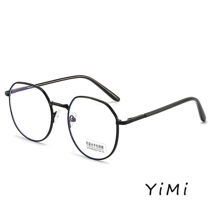 Mắt Kính Gọng Kim Loại Chống Ánh Sáng Xanh Phong Cách Retro Thời Trang Cho Nữ