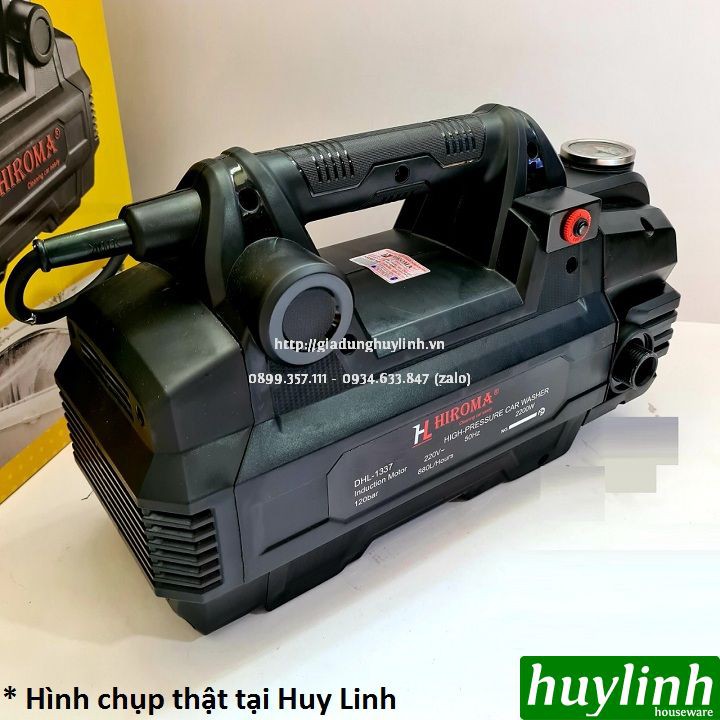 Máy xịt rửa xe Hiroma DHL-1337 - 2200W - Tặng 1 lít nước rửa xe