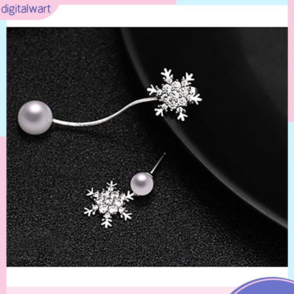 Đôi Khuyên Tai Dài Tạo Hình Hoa Tuyết Thời Trang Cho Nữ