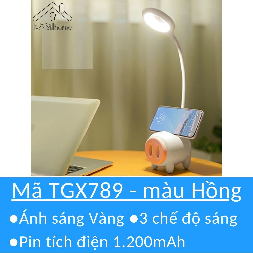Đèn học để bàn chống cận đèn led sạc tích điện tiện lợi đọc sách KM36011.36018