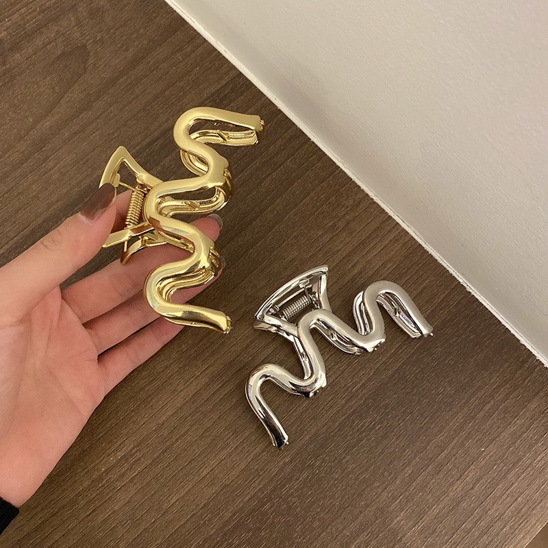 Kẹp Tóc Lượn Sóng Bằng Kim Loại Chất Lượng Cao Mới Cho Nữ