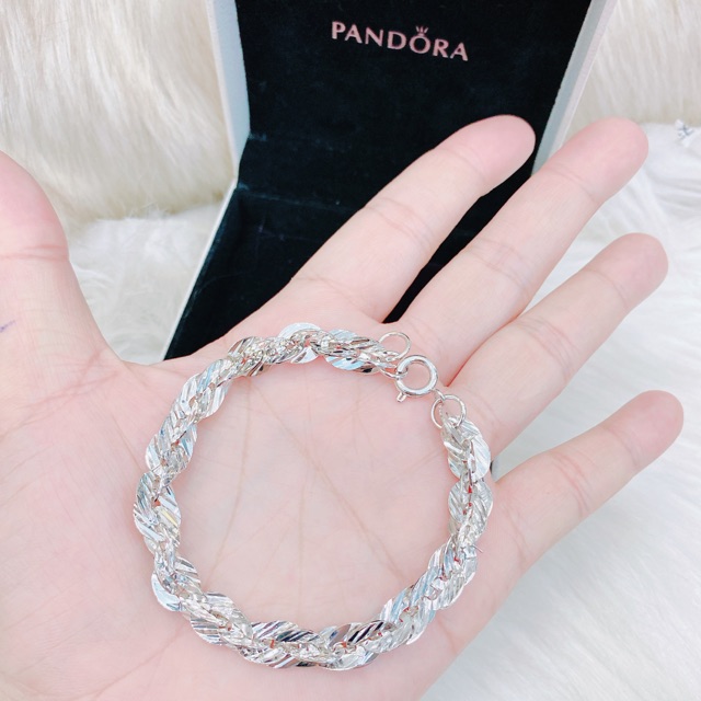 Lắc tay mạ bạch kim Kim Xoàn Jewelry