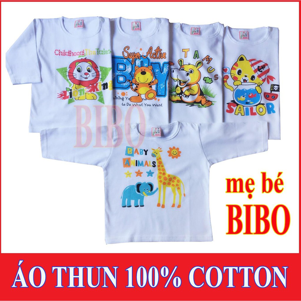 (Chất đẹp)ÁO THUN COTTON CỔ TRÒN TRẮNG IN HÌNH CHO BÉ MẶC NHÀ LOẠI ĐẸP HIỆU FANY_In Fany