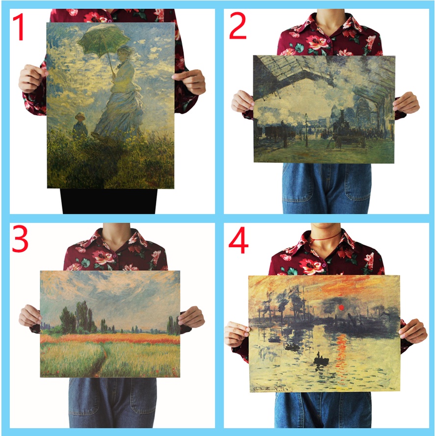 Tranh treo tường trang trí nội thất quán cà phê phong cách vintage