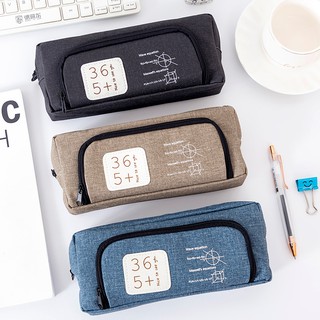 Túi Đựng Bút Vải Canvas Nhiều Ngăn Cỡ Lớn Tiện Dụng Cho Bé Trai Ốp