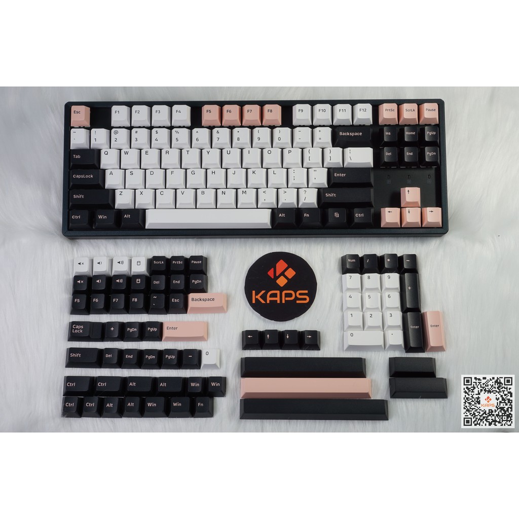 Keycap GMK OLIVIA Clone - keycap PBT - profile CHERRY - Doubleshot - 160 nút cho bàn phím cơ IKBC, Edra, keychron