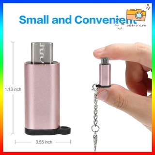 [SE] Aluminum USB-C to Micro USB Adapter with Keychain Type-C Micro USB Converter