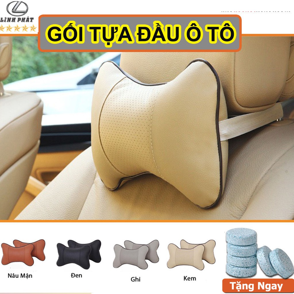 Gối Tựa Đầu Ô Tô-Chống Đau Mỏi Cổ,Gáy Khi Đi Xe,Gối Tựa Đầu Xe Hơi Loại 1 (Tặng Kèm 2 Viên Sủi )