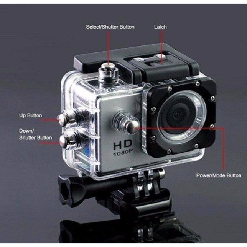 Camera hành trình phượt chống nước dành cho xe máy màu đen/bạc | BigBuy360 - bigbuy360.vn