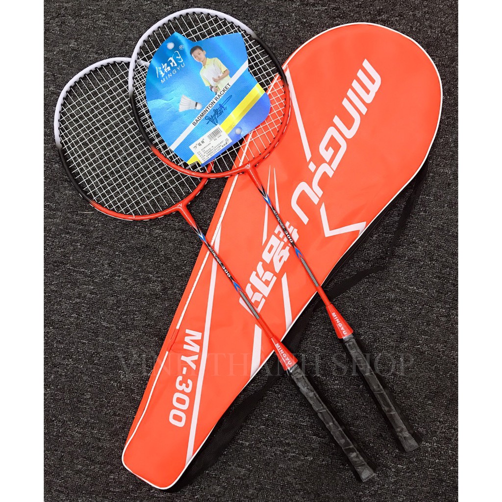 Bộ đôi vợt câu lông tập luyện khung hợp kim tặng kèm túi đựng chuyên nghiệp
