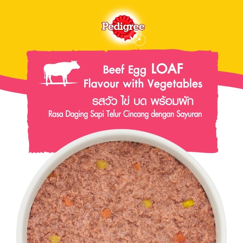 Pate Pedigree vị bò và rau củ cho chó trưởng thành