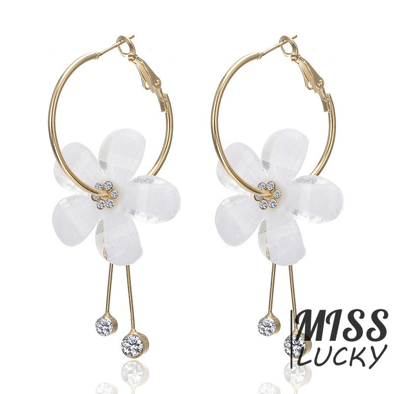 Bông tai hình đóa hoa phong cách Hàn Quốc hợp thời trang cho nữ