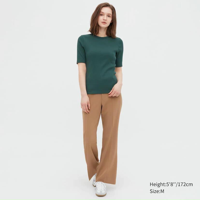 Áo thun gân tay lỡ cho mùa thu đông - sẵn 06 màu