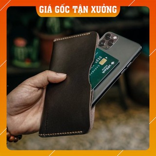 [Giá Xưởng] Ví Nam Dài Cầm Tay Đựng Điện Thoại Da Bò Thật KB470-BH 12 Tháng - Full Box