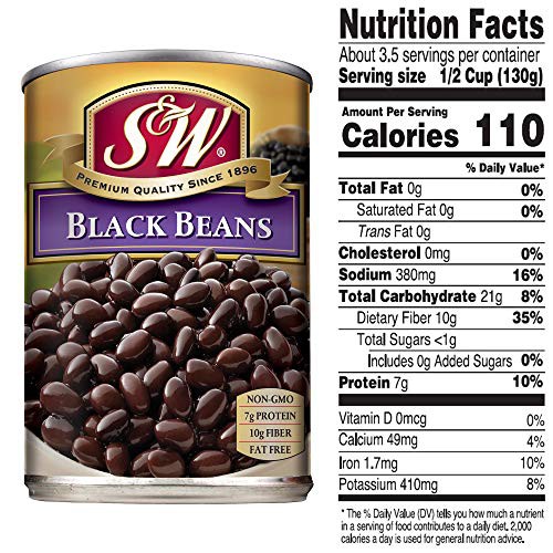 Đậu đen đóng hộp hiệu S&amp;W Black Beans 425g