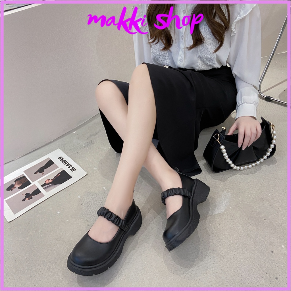 Boot nữ cổ thấp Loli quai chun, giày boots nữ đế cao thời trang giá rẻ MAKKI SHOP TD416