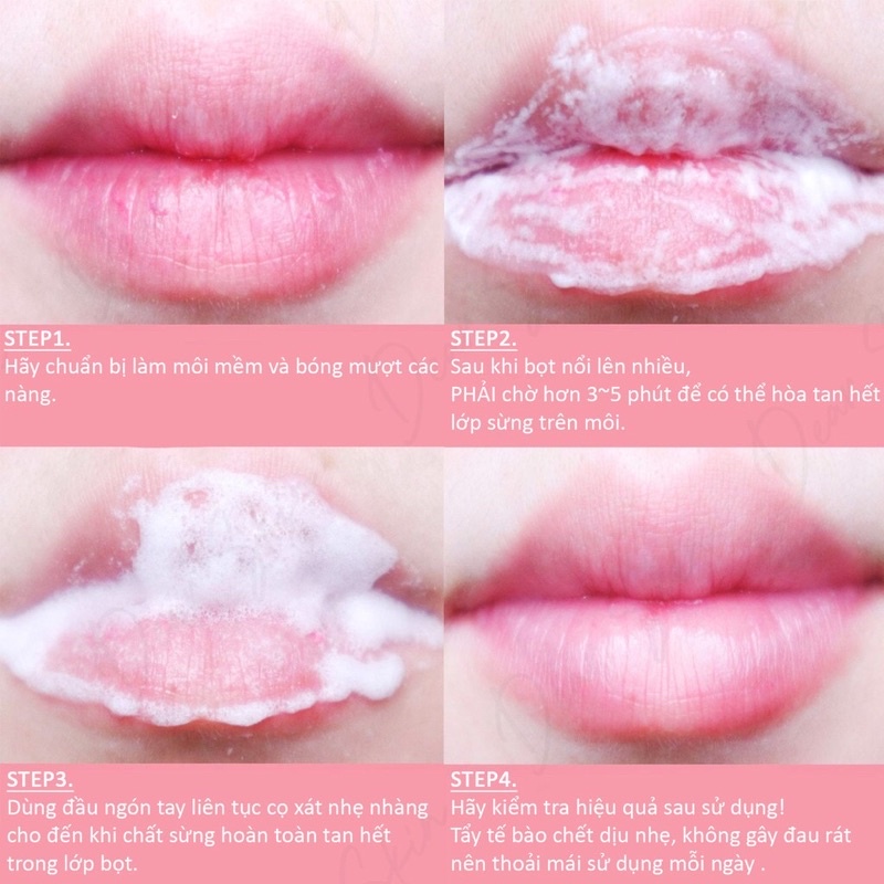 BUBI BUBI BUBBLE LIP SCRUB BY UNPA - TẨY TẾ BÀO CHẾT MÔI, DA CHẾT MÔI, GEL LÀM MỀM VÀ HỒNG MÔI BY UNPA