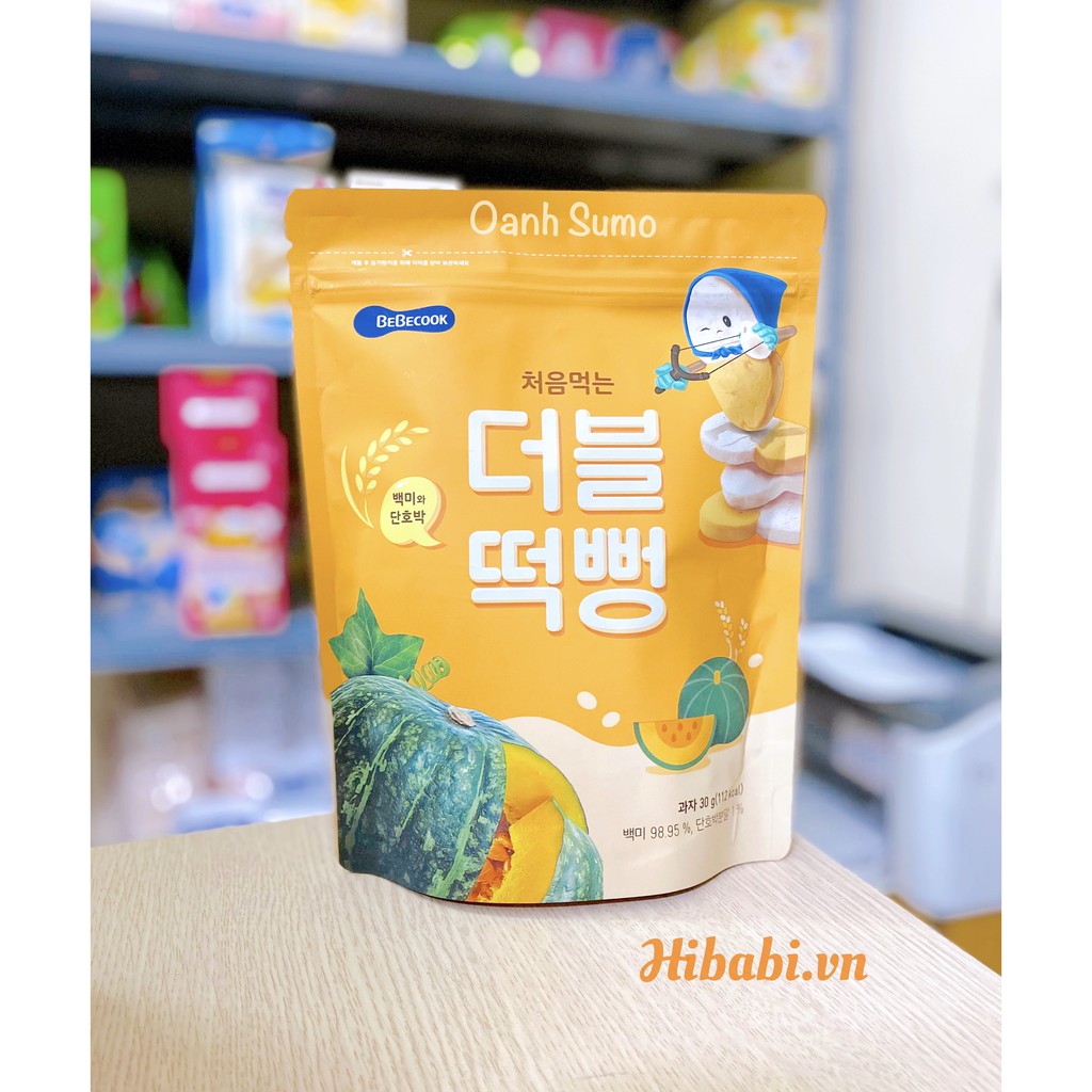 Bánh gạo hữu cơ BEBECOOK Hàn Quốc 6m+ (Date 12/2022)