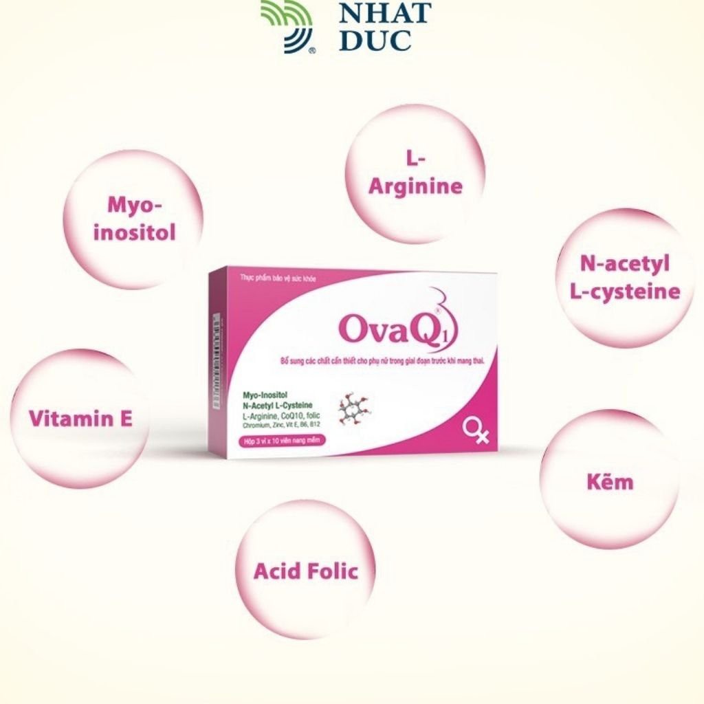 OvaQ1 - Giải pháp giảm vô sinh ở nữ giới - Phân phối chính hãng Hộp 60 viên