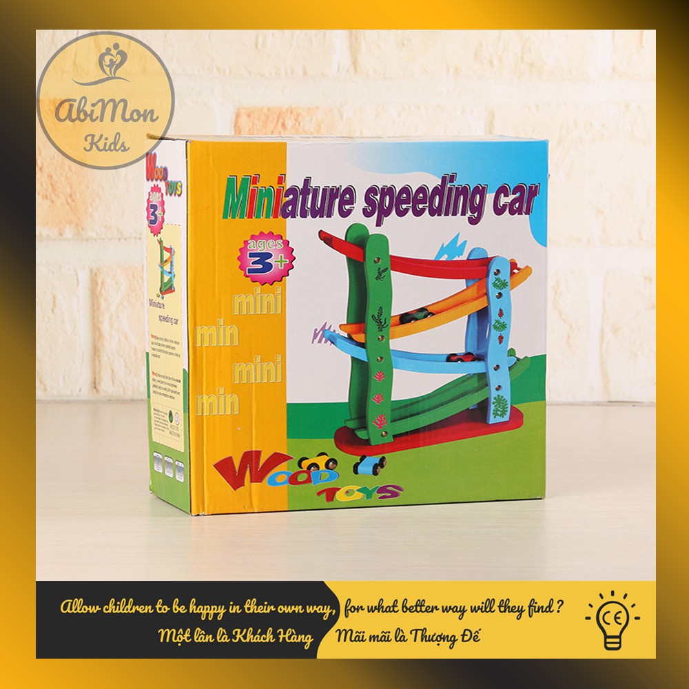 Xe Cầu Trượt 4 Tầng Bằng Gỗ Cho Bé ☘️ Montessori cao cấp ✨ (Đồ chơi Gỗ - Đồ chơi Giáo Dục - An toàn - Thông minh)