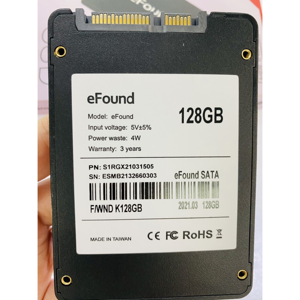 Ổ cứng SSD EFFOUND 128GB Sata III 6Gbit/s, 2.5 Inch Bảo hành 36 tháng