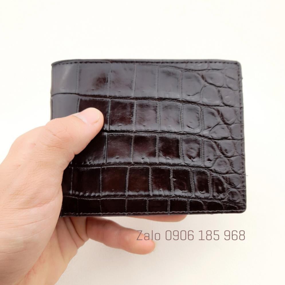 Ví Da Nam Cá Sấu Cao Cấp 1 Mặt Sang Trọng