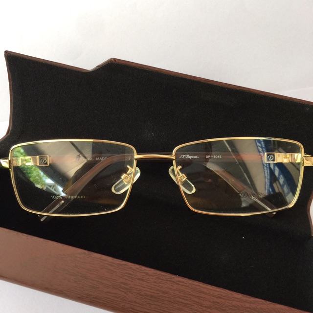 Kính cận nam thời trang titaum 100% mạ vàng titan