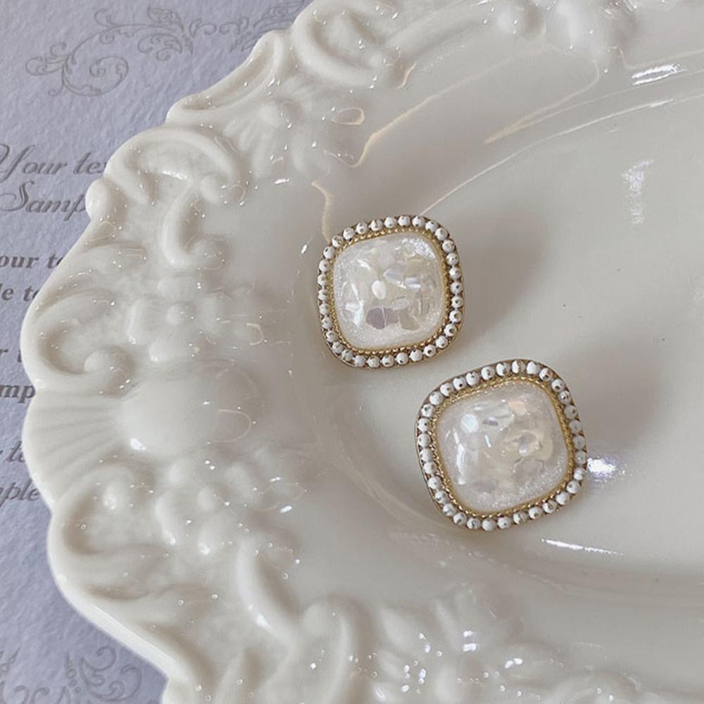 Bông Tai Mạ Bạc 925 Hình Vỏ Sò Thời Trang Hàn Quốc Cho Nữ