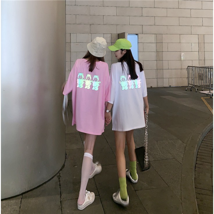 Áo Thun Phản Quang 3 Con Gấu Cotton 75%, Form rộng, Áo Thun Unisex, nam nữ Đẹp Ken T-Shirt. | BigBuy360 - bigbuy360.vn