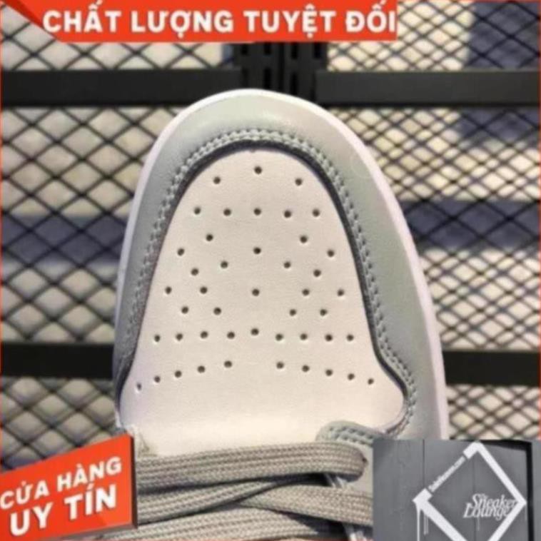 Giày thể thao AIR JORDAN 1 Xám trắng cổ cao siêu chất cho nam và nữ