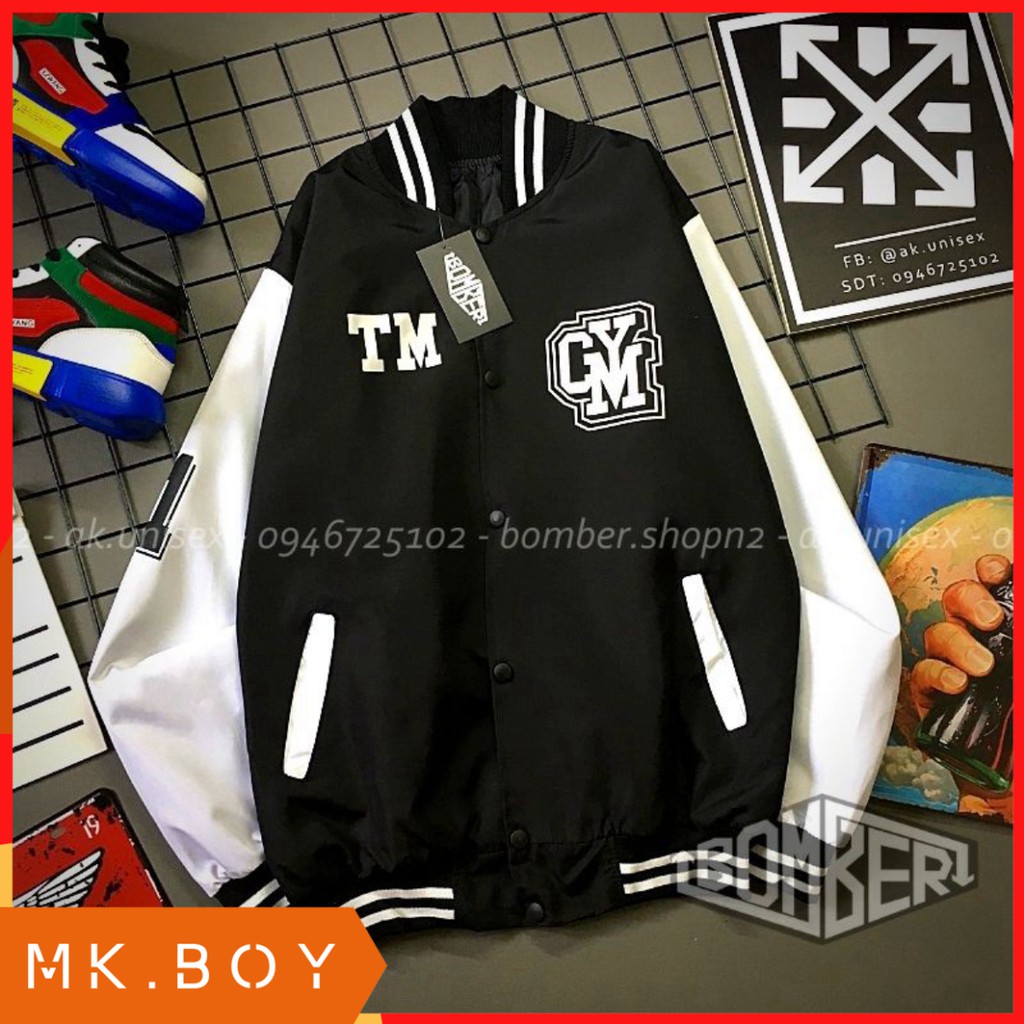 Áo khoác dù style bóng chày thiết Unisex G.Y.M (freesize) (Monkey