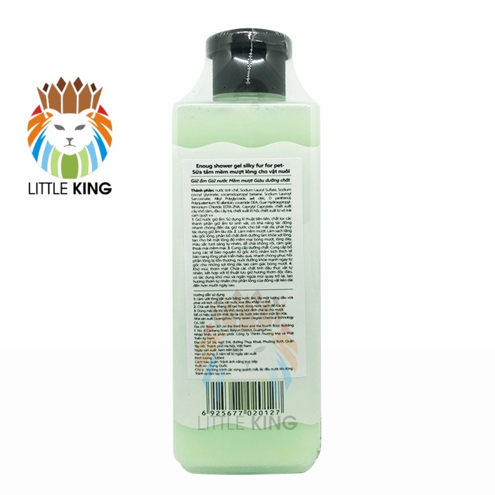 Sữa tắm SOS giúp mềm mượt lông, dưỡng lông cho chó mèo dung tích 530ml Chai xanh lá Little King pet shop