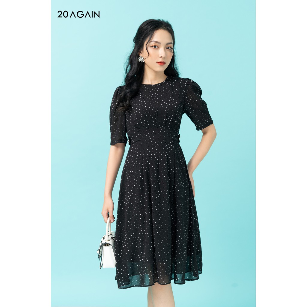 Đầm xòe 2 đai eo 20AGAIN DEA0945 | BigBuy360 - bigbuy360.vn