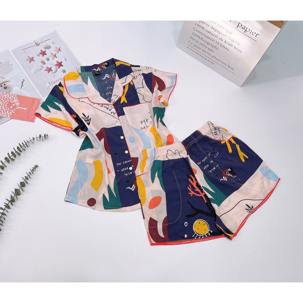 Pijama đùi chất tole lanh hàng VNXK | BigBuy360 - bigbuy360.vn