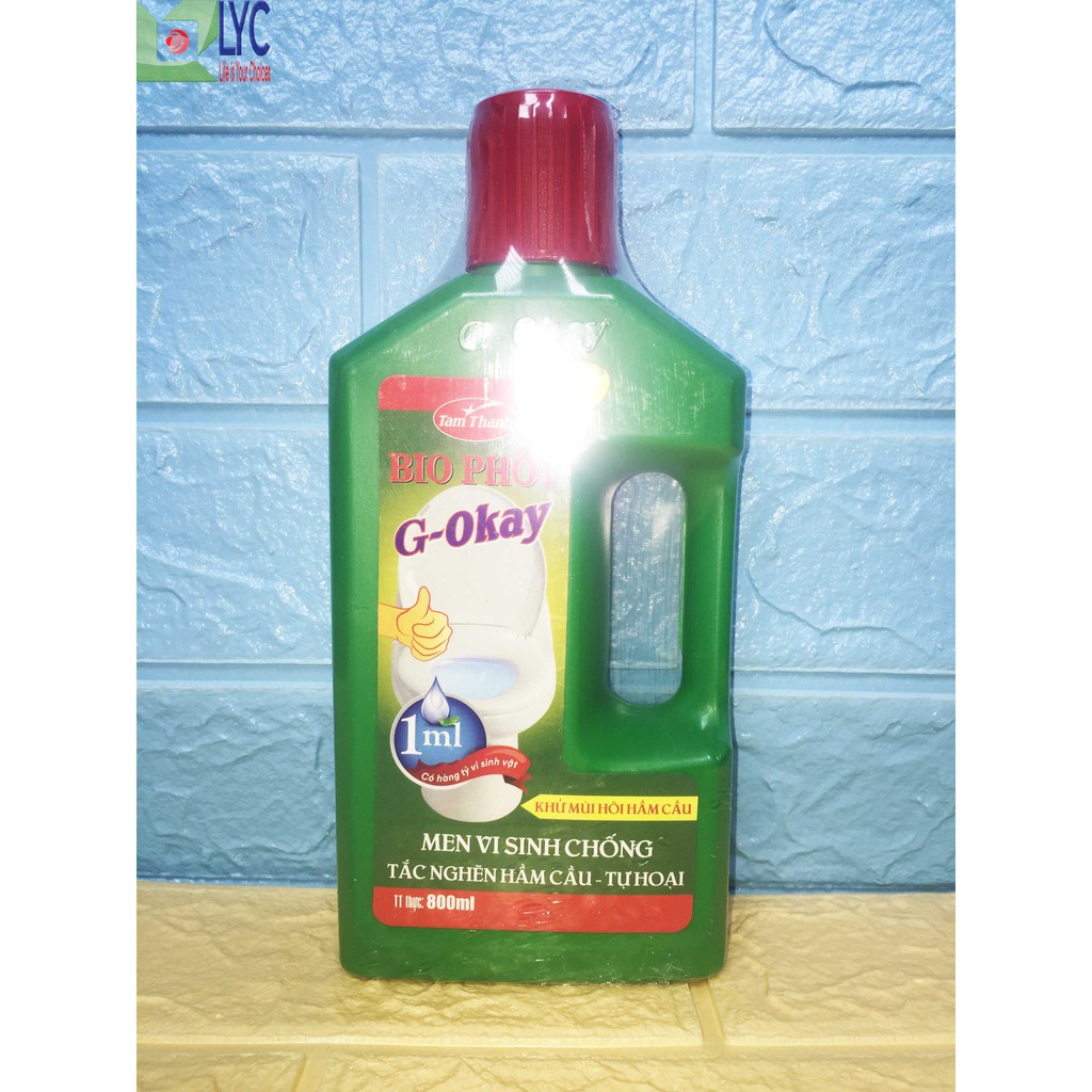 MEN XỬ LÝ BỂ PHỐT BIO-PHOT G-OKAY CHỐNG TÁC NGHẼN, PHÂN HUỶ NHANH VÀ XỬ LÝ BỒN CẦU HIỆU QUẢ