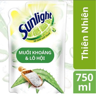  Nước rửa chén sunlight muối khoáng và lô hội túi 750ml