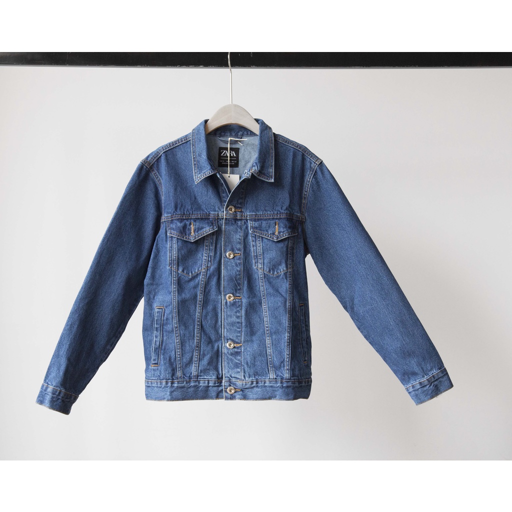 Áo khoác jean, áo bò basic dài tay, denim jacket  thời trang năng động trẻ trung VNLINE - AJZR9312