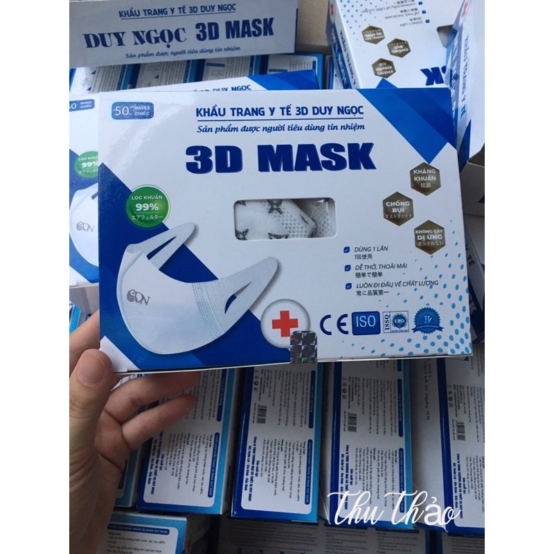 Hộp 50 chiếc khẩu trang 3D Mask Duy Ngọc họa tiết LV kháng khuẩn | BigBuy360 - bigbuy360.vn